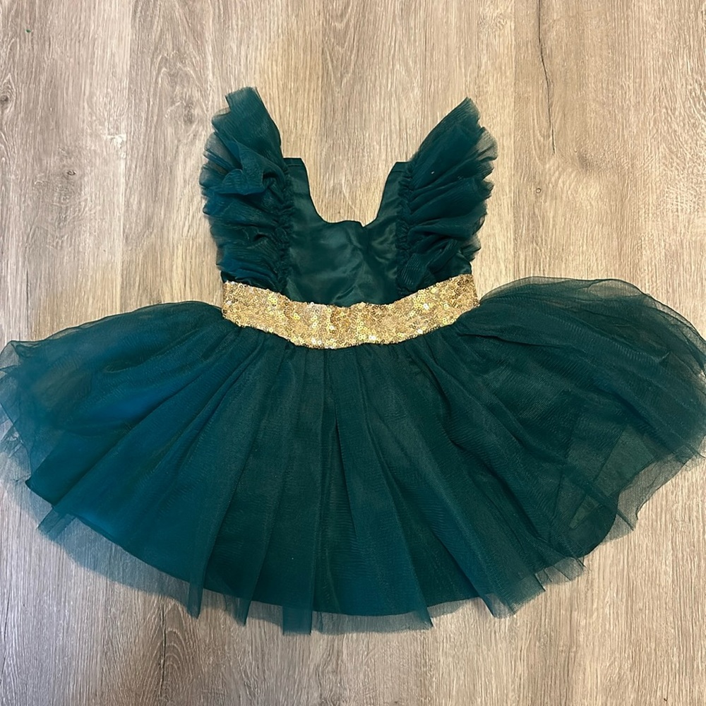 Emerald green babygirl tutu dress